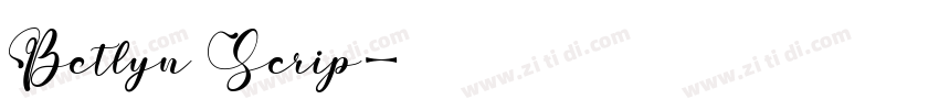 Betlyn Scrip字体转换